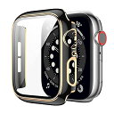 アップルウォッチ カバー apple watch ケース 【高級仕様】 保護 Pellforia ブラック 黒 × ローズゴールド 40mm 6 se 5 4 黒+ローズゴールドライン(2)