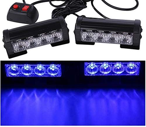 [Avan Knight] 12V ストロボ ライト バー LED 2個 セット 緊急 警告灯 車 トラック トレーラー ランプ KRB186 ブルー