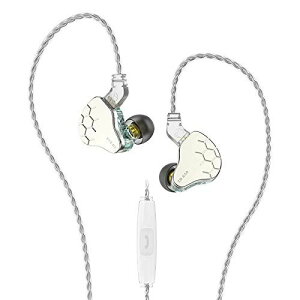 Yinyoo イヤホン 有線 カナル イヤホン モニター KBEAR Lark イヤホン ゲーミング イヤモニ カナル型 中華イヤホン 2pin イヤホン イヤモニ型イヤホン リケーブル可能(緑 microphone)通販セール