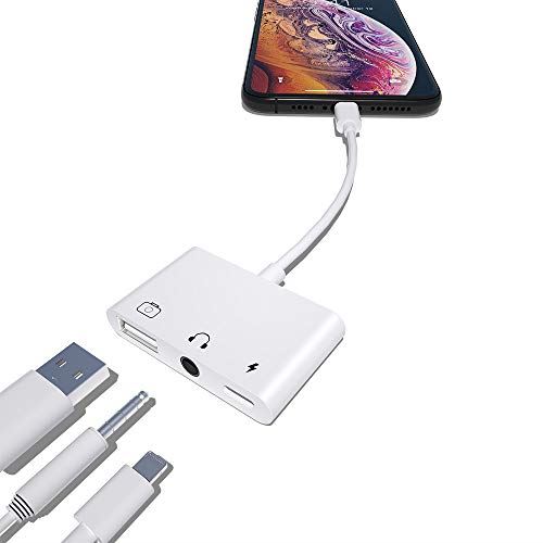 i-Phone USB 変換 アダプタ i-Phone イヤホン 変換 充電 変換 ケーブル 多機能 3in1 変換アダプタ OTG機能 イヤホン 充電 同時 最新 iOS15 双方向データ転送 写真 音楽 ...