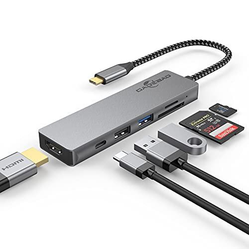 USB C ハブ アダプタ 6-in-1 GADEBAO マルチポート usb ハブ type-c【4K対応HDMI＋60W急速PD充電＋USB3.0/2.0ポート+SD&TFカード ...