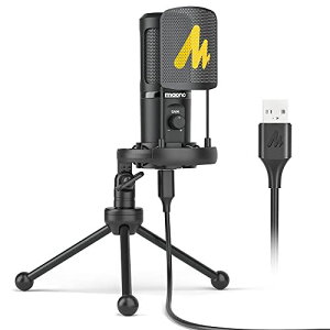 MAONO USBマイク コンデンサーマイク PC マイク 配信用マイク マイクセット 単一指向性 マイクゲイン調節 専用ポップガード マイクショックマウント 三脚スタンド 録音/生放送/オンライン会議/ゲーム実況に最適 ...通販