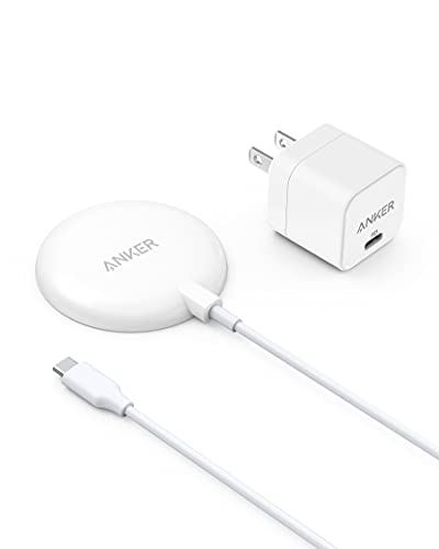 Anker PowerWave Magnetic Pad Lite with USB急速充電器(マグネット式ワイヤレス充電器) iPhone 12シリーズ対応 USB急速充電器付属 ホワイト Anker PowerWave Magnetic Pad Lite with USB急速充電器(マグネット式ワイヤレス充電器) iPhone 12シリーズ対応 USB急速充電器付属 ホワイト