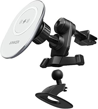 Anker PowerWave Magnetic Car Charging Mount 車載ホルダー カーマウント スマホホルダー ワイヤレス充電器 エアコン吹き出し口取り付け iPhone 13 / 12 シリーズ専用