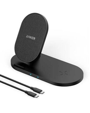 Anker PowerWave Sense 2-in-1 Station USB-C & USB-C Cable付属 ワイヤレス充電器 Qi認証 iPhone12 / 12 Pro Galaxy Pixel 各種対応