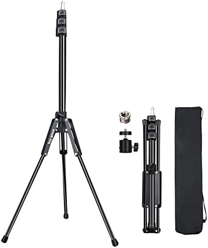 Say good ライトスタンド 190CM 超軽量 5段伸縮 撮影用スタンド カメラ三脚 収納長49CM 写真スタジオ用 リングライトスタンド クリップオンストロボ ストロボスタンド 折りたたみ式 アルミ製 アンブレラ ...