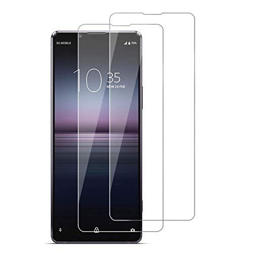 【2枚セット】Sony Xperia 1 II 用 ガラスフィルム 硬度9H/日本製素材旭硝子製/高透過率 エクスペリア1 II 用 強化ガラス 全面フィルム ...