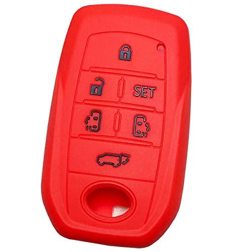【IKT】トヨタ車用 スマートキー用シリコンカバー レッドブラック / アルファード / ヴェルファイア / パワーバックドア搭載車用 / S
