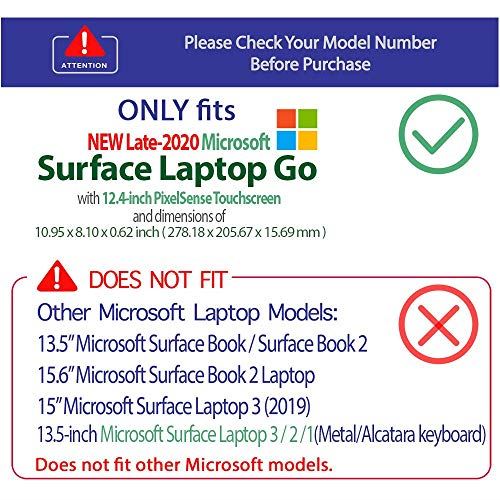 mCover ハード シェル 保護 ケース 新型 2020年 後半 発売 モデル Microsoft Surface Laptop Go 12.4インチ用 タッチ スクリーン 搭載（Surface Laptop 透明