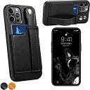 phone13pro max ケース ベルト バンド付き カード収納 革 本革 背面 ハンディ カバー レザー 落下防止ベルト ストラップ付き ハンドストラップ スタンド機能 ICカードホルダー バンド付ケース ...(2)