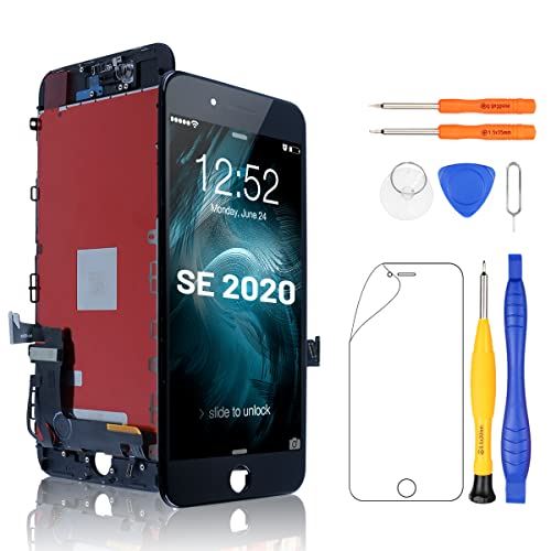 Yodoit iPhone SE 2020 (SE 第2世代)フロントパネル 液晶パネル 画面 修理 ...