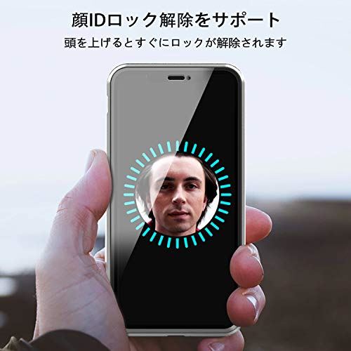 MESTRIEV iPhone 13 Pro Max 用 ケース 覗き見防止 磁気吸着 両面ガラス 対応 360°全面保護 iPhone 13 Pro Max のぞき見防止 アルミ バンパー ケース マグネット式 磁石 ... シルバー