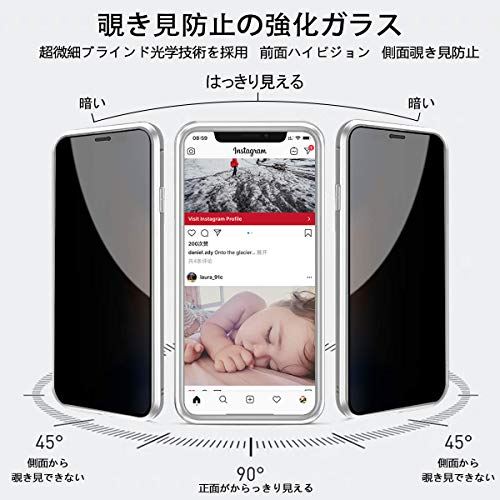 MESTRIEV iPhone 13 Pro Max 用 ケース 覗き見防止 磁気吸着 両面ガラス 対応 360°全面保護 iPhone 13 Pro Max のぞき見防止 アルミ バンパー ケース マグネット式 磁石 ... シルバー