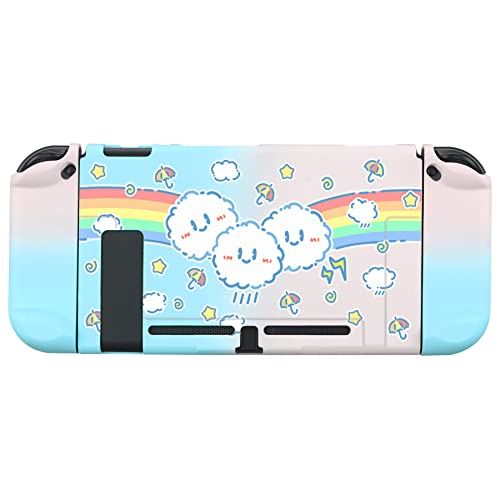 eXtremeRate PlayVital Switchコンソールに対応用バックカバー、NS レインボーオンクラウド
