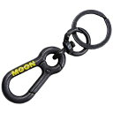 MOONEYES [ACY MOON W Jri L[z_[ MOON Double Carabiner key Holder ubN MKR-133 BK