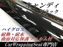 カーラッピングシート152cm×30cmキャンディ ブラック 艶ありハイグロス