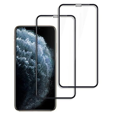 RHESHINE iPhone 11 Pro/Xs ガラスフィルム 2019 iPhone 11 Pro/Xs 全面保護フィルム 3D曲面フィルム【2枚入り】アイフォン 11 プロ/Xs 強化ガラス 液晶保護フィルム 硬度9H 防指紋 気泡レス 透過率 ラウンドエッジ加工 ガラスシート 5.8インチ対応