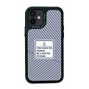 Dparks iPhone 12 mini ケース ストライプ [ ハイブリッド 耐衝撃 Qi充電 ワイヤレス充電 アイフォン 12 ミニ カバー ] BLACK COVER STRIPE DS19778i12(ブルー) ブルーストライプ