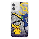 イングレム iPhone 12 mini /『ポケットモンスター』/ラメ グリッターケース/ポケットモンスター/ウッウ & ピカチュウ ポケットモンスター / ウッウ & ピカチュウ