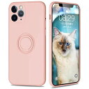 iPhone 11 pro ケース リング ピンク pc tpu 耐衝撃 アイフォン11pro カバー リング付き 一体型 携帯カバー 指紋防止 360°回転 スタンド機能 車載ホルダー対応 人気 衝撃吸収