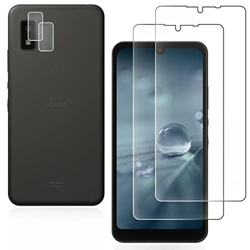 【4枚入り】FOR AQUOS wish SHG06/SH-M20 / A104SH 用のガラスフィルム 2枚 + 2枚 FOR AQUOS wish SHG06/SH-M20 / A104SH 用のカメラ 強化ガラス ...