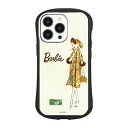 バービー　iphone ケース グルマンディーズ Barbie iPhone13 Pro 対応 ハイブリッドガラスケース ファッション BAR-26A