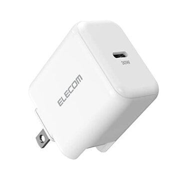 エレコム USB コンセント 充電器 30W (USB PD対応) Type-C×1 【 iPhone (iPhone13シリーズ対応) / Android/iPad/タブレット 対応 】 ホワイト EC-AC10WH 30W - MacBook Air