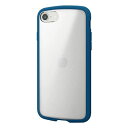 エレコム iPhone SE (第2世代/第3世代) / 8 / 7 用 ケース 耐衝撃 背面クリア TOUGH SLIM LITE ネイビー PM-A22STSLFCSNV シルキークリア