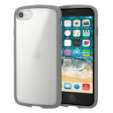 エレコム iPhone SE (第2世代/第3世代) / 8 / 7 用 ケース 耐衝撃 背面クリア TOUGH SLIM LITE グレー PM-A22STSLFCSGY シルキークリア