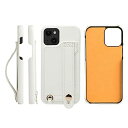 HANATORA iPhone13 ケース Handy ハードケース PUレザー 耐衝撃 スタンド機能 ハンディベルト ハンドメイド ストラップホール ストラップリング カードポケット ホワイト 白