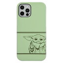 グルマンディーズ 〈STAR WARS〉iPhone12/12 Pro(6.1インチ)対応 プレミアムシェルケース BABY YODA STW-141C ライトグリーン