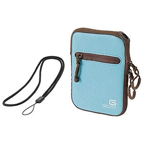 エレコム デジタルカメラケース ソフトケース ネックストラップ付 ネオプレン Sサイズ [ 参考収容寸法:61×27×100.5mm ] ブルー DGB-063..