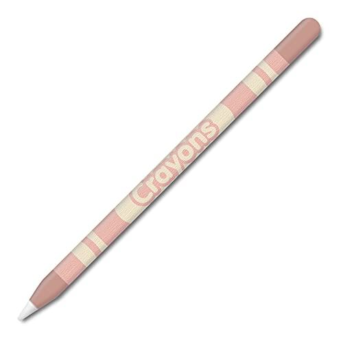 アップルペンシル2世代専用スキンシールス Apple Pencil iPad Pro Apple Pen テッカー 保護フィルム カバー ケース クレヨン柄（2枚組）C11、ブラウンC