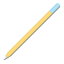 アップルペンシル2世代専用スキンシールス Apple Pencil iPad Pro Apple Pen テッカー 保護フィルム カバー ケース 鉛筆柄（2枚組）D13、イエロー+ブルーキャップ