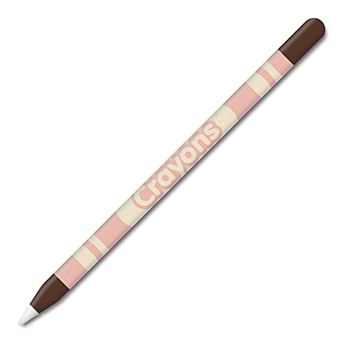 アップルペンシル2世代専用スキンシールス Apple Pencil iPad Pro Apple Pen テッカー 保護フィルム カバー ケース クレヨン柄（2枚組）C16、ブラウンH