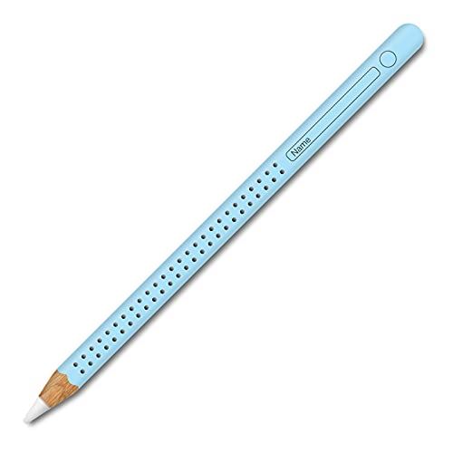 アップルペンシル2世代専用スキンシールス Apple Pencil iPad Pro Apple Pen テッカー 保護フィルム カバー ケース ネームタグ柄（2枚組）AP2-N-05、パステルブルー N05、パステルブルー