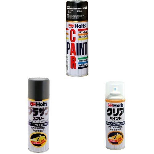 Holts(ホルツ)300mlペイントセット(ボディヨウ) スバル [ 32J ] オプシディアンブラックP 下塗りプラサフスプレー A4クリアスプレーのサムネイル