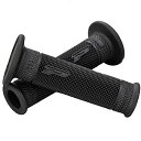 デイトナ PROGRIP (プログリップ) バイク用 ハンドルグリップ 711タイプ(ハードGEL)エクストリーム ショート ブラック エンド貫通タイプ 99204