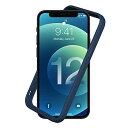 RhinoShield iPhone 12 Pro Max CrashGuard NXバンパーケース - 米軍MIL規格 耐衝 衝撃吸収 傷 指紋 防止 薄型 軽量 SGS認証 - ネイビーブルー iPhone 12 Pro Max - ネイビーブルー