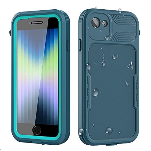 AICase iPhone SE 2022/2020 / iPhone 7/8/6 / 6s防水ケース、4.7インチ360°防塵および耐衝撃性、IP68フルボディ保護iPhone 6 / 6s / 7 / 8 / SE グリーン