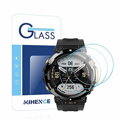 【3枚入り】 Mihence Compatible with Amazfit T-Rex 2 保護フィルム, 9H ガラス保護フィルム 対応 Amazfit T-Rex 2 腕時計 指紋防止保護膜 -2022 【3枚入り】 Mihence Compatible with Amazfit T-Rex 2 保護フィルム, 9H ガラス保護フィルム 対応 Amazfit T-Rex 2 腕時計 指紋防止保護膜 -2022