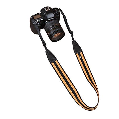 カムイン(cam-in) カメラストラップ 典雅シリーズ A09 汎用型 B0802 ブラック/イエローの組み合わせ コ..