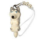 ペットラバーズ 犬種 Dog 92 Siberian Husky シベリアンハスキー シルバーホワイト ビーズ ストラップ DN-2801