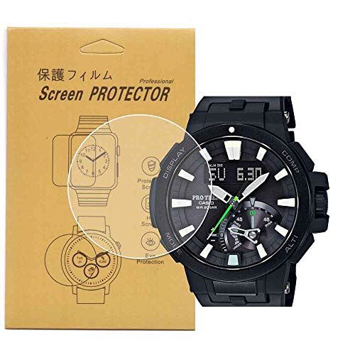 【3枚入】 PRW-7000対応腕時計用品質液晶保護フィルム透過率キズ防止気泡防止貼り付け簡単（PRW-7000用）