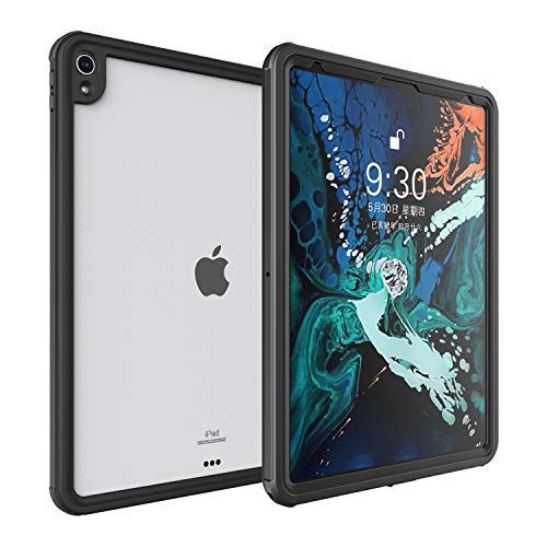 iPad 完全 防水ケース 耐震 防雪 防塵 耐衝撃 カバー 全面保護 IP68防水規格 アイパッドケース アイパッドカバー 防水カバー 耐衝撃カバー 薄型 アイパッド ストラップ付き お風呂 アウトドア (Pro Pro 12.9インチ用（第5世代）