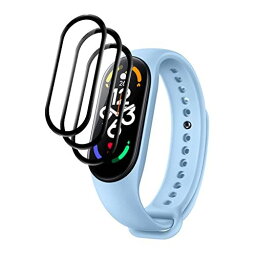 【3枚セット】Xiaomi Mi Smart Band 7 用 フィルム 保護フィルム【POYLAND】 3D全面保護 指紋防止 HD高透過率 傷に強い 気泡ゼロ 極薄 撥水撥油 反射低減 スクリーンプロテクター