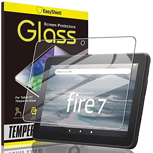 NEW Fire 7 2022 用の フィルム Fire 7 2022 用の ガラスフィルム 耐衝撃 Fire 7 第12世代 用の 強化ガラス 耐指紋 硬度9H Fire 7 2022 専用 保護フィルム 指紋防止