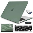 CISSOOK MacBook Pro 13 インチ ケース ミッドナイト グリーン カバー A2338 M1 A2251 A2289 対応 抹茶 グリーン カバー 2020 2021新型 耐衝撃 薄型 ... Pro13インチ-つや消しミッドナイトグリーン