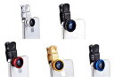 魚眼レンズ iPhone iPad Samsungなど スマートフォン用 レンズ 3in1 クリップ式 自撮りレンズ 3点セット(180°魚眼レンズ、広角レンズ、マイクロレンズ)携帯用レンズ カメラレンズ レッド