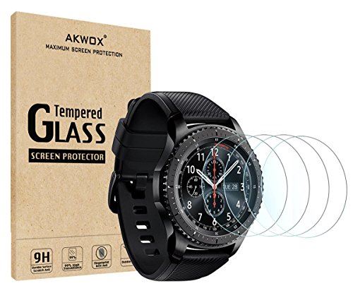 【4 枚セット】 Galaxy Gear S3 Frontier/Classic 保護フィルム, 【AKWOX】 サムスン Galaxy S3 Frontier/Classic